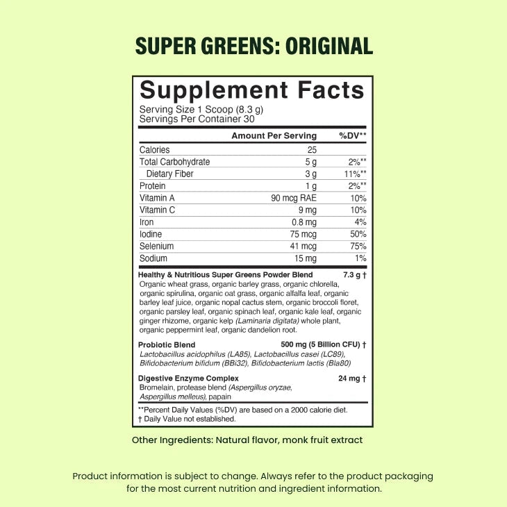 Super Greens: Best All-Natural Greens Powder for Daily Health