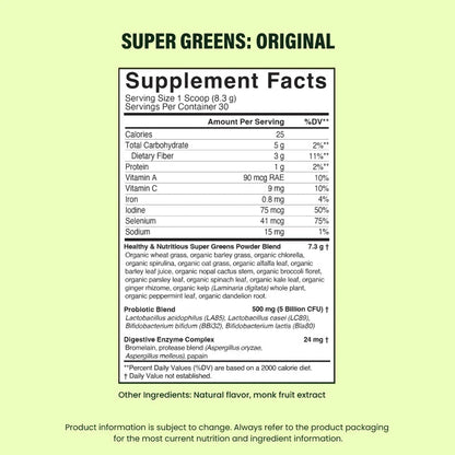 Super Greens: Best All-Natural Greens Powder for Daily Health